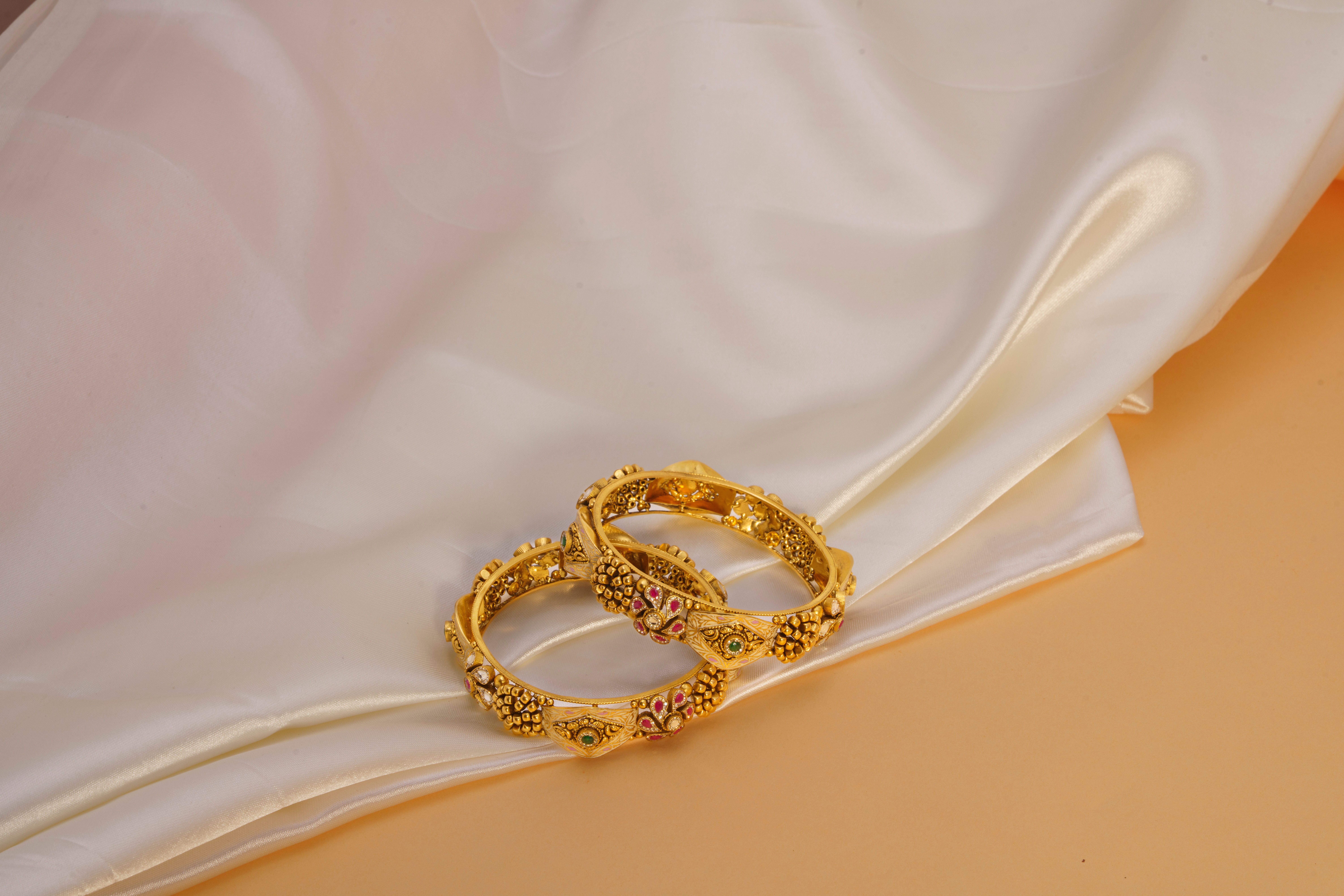Traditional Indian gold bangles